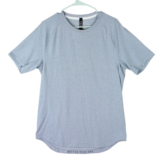 Lululemon Drysense License To Train T Shirt Men L Short Sleeve Gym Active Blue - Picture 1 of 10